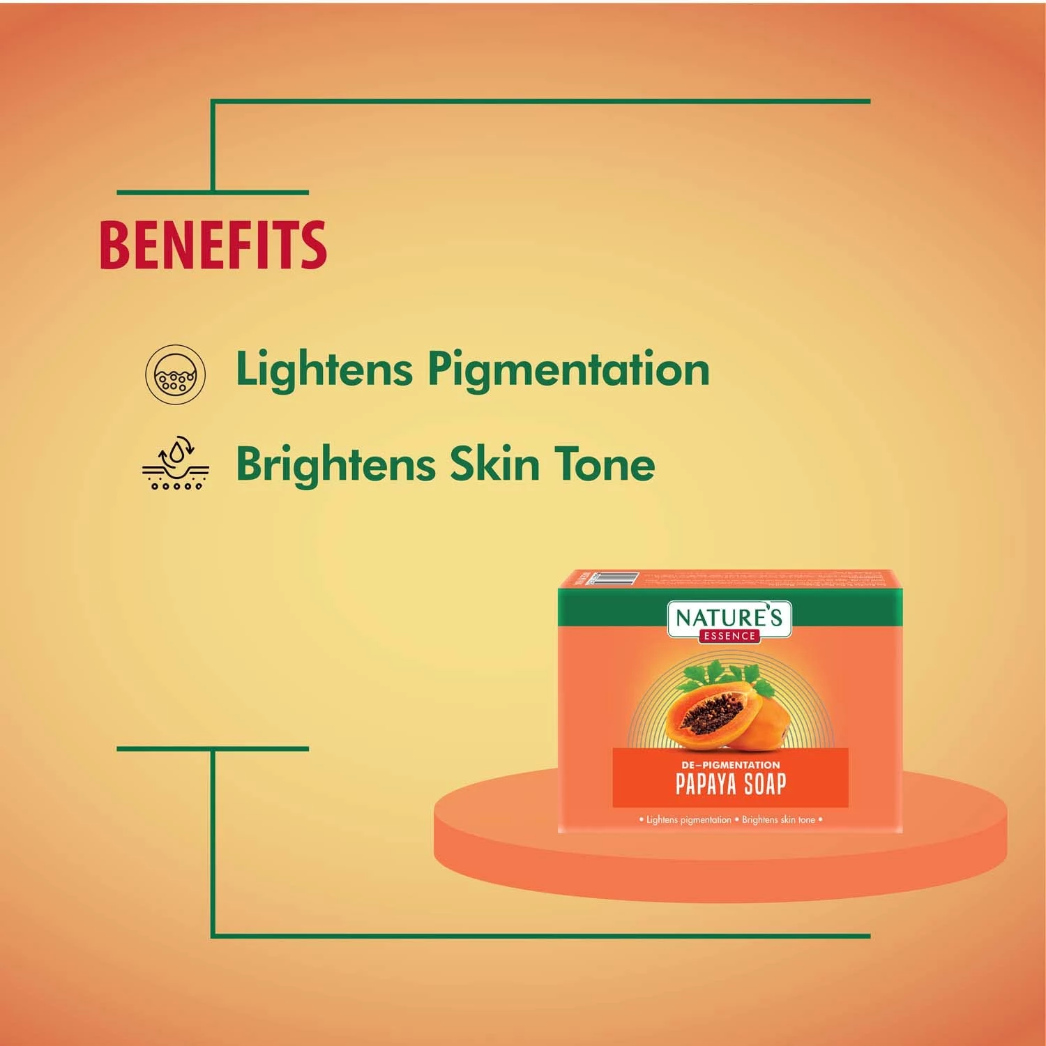 Nature's Essence De-pigmentation Papaya Soap, 75 g-3.webp